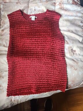 Dressbarn Ref Textured Knit Shell Top